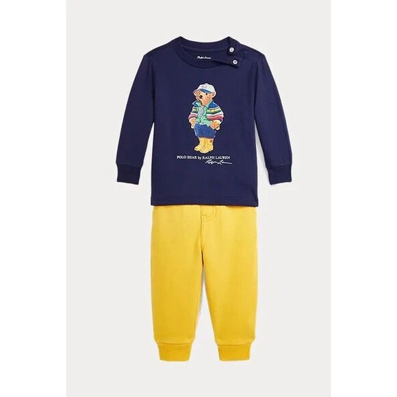 NWT Ralph Lauren BABY 2 PC 6 MOS 18 MOS UNISEX SHIRT PANTS SET 2 PC